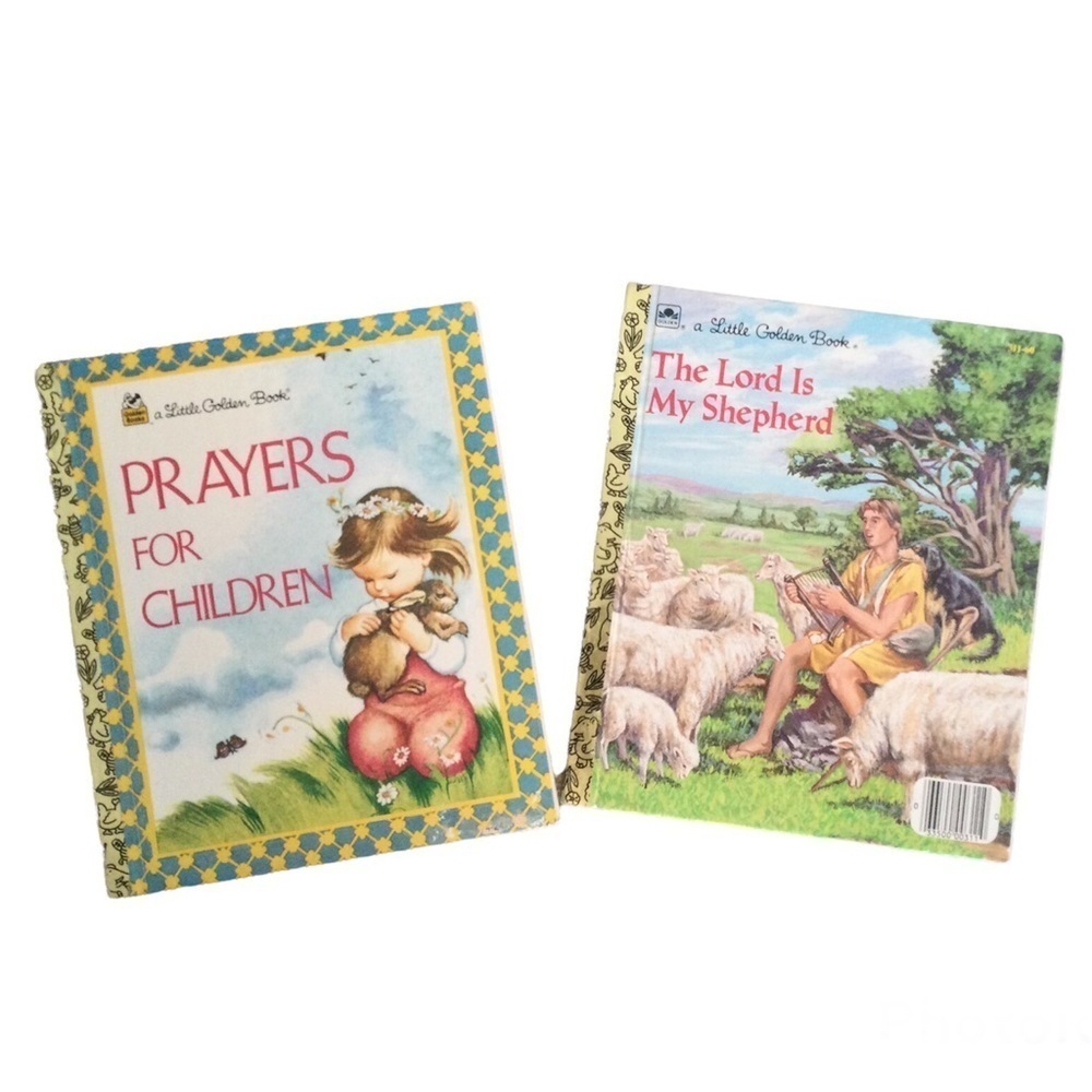 VTG 1974 A Little Golden Book Prayers & 1986 Lord is my Shepard